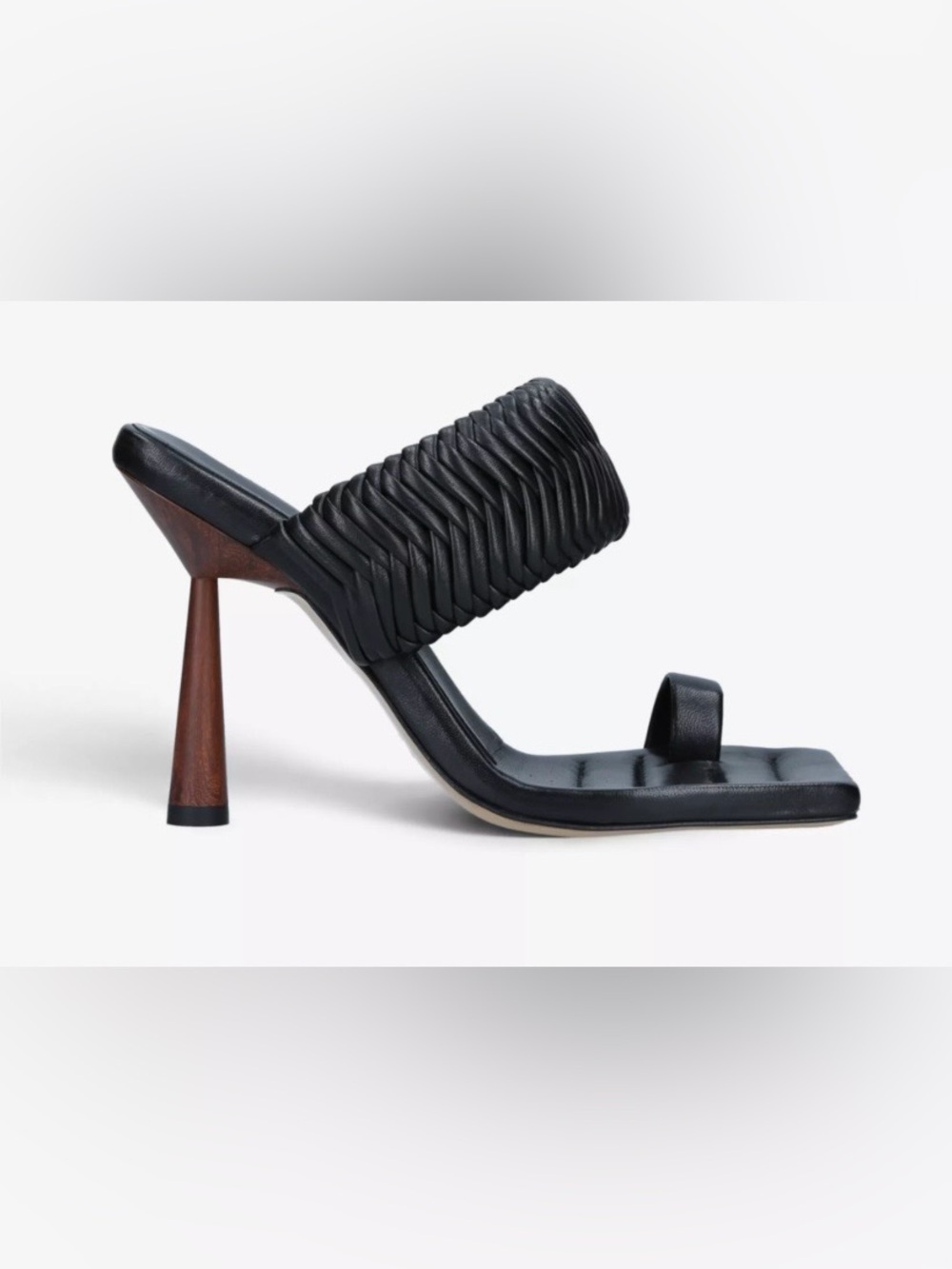 Gia Couture x Rosie Huntington-Whiteley leather heeled mules